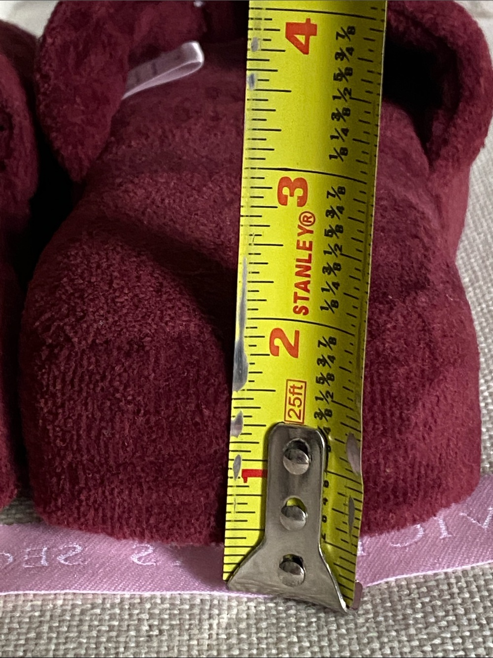 Victoria's Secret Women’s Plush Platform Slippers- Burgundy Size Medium - Picture 6 of 8